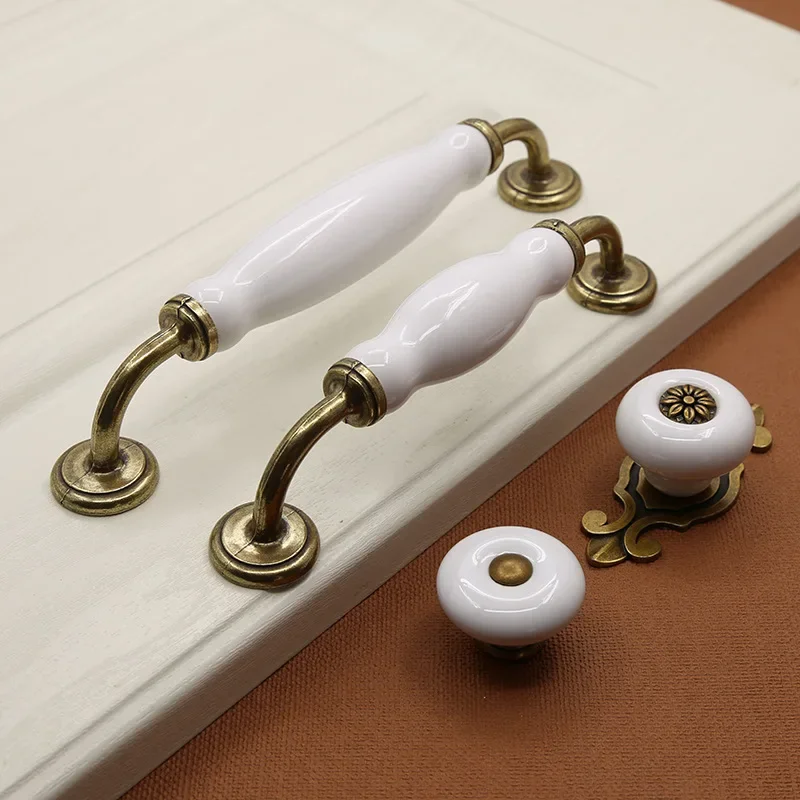 Restoration Hardware Furniture Used - European style zinc alloy ceramic handle