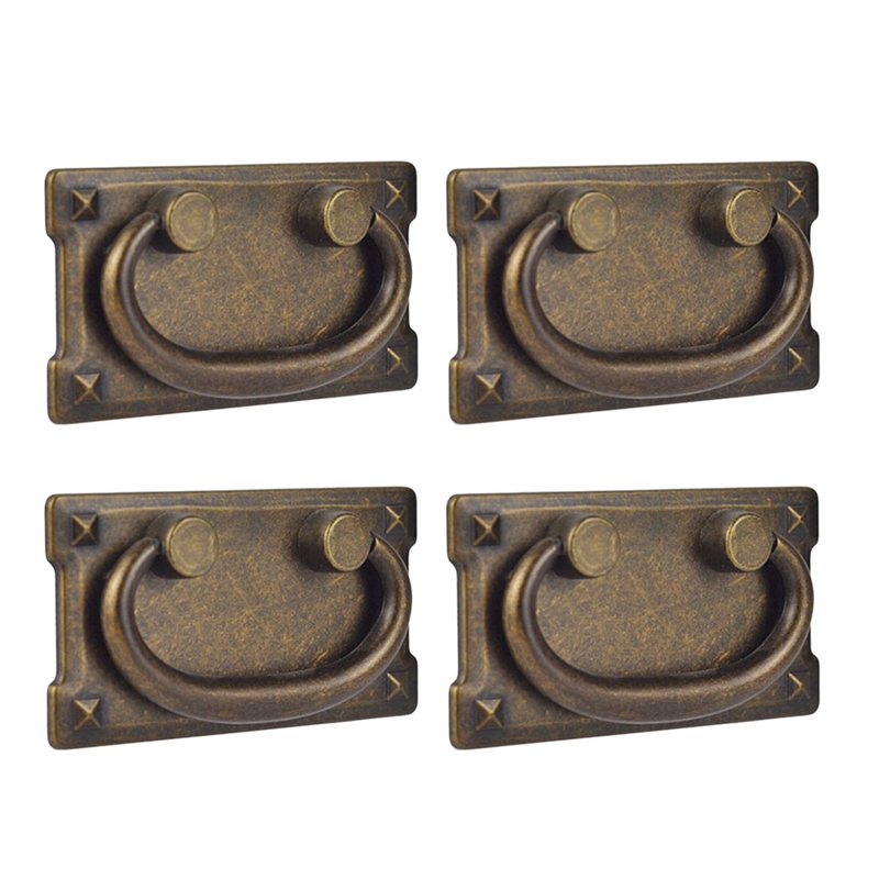 Furniture Hardware Factory - 4 Vintage Đồng Cổ Ngăn Kéo