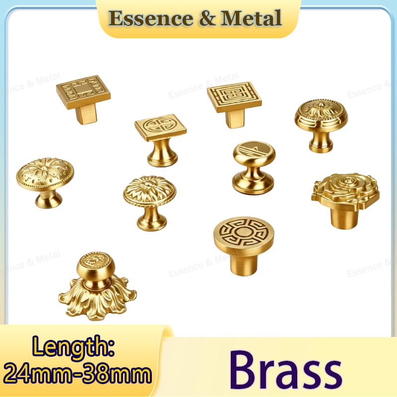 Japanese Furniture Hardware - 1PCS Brass Furniture Handle Rose Japanese