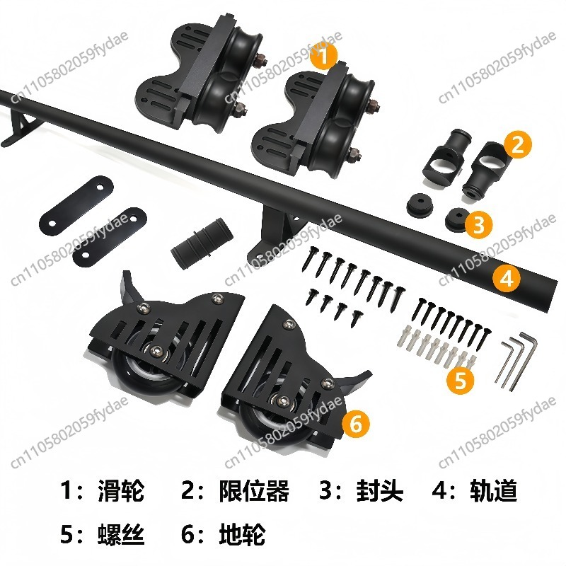 Barn Door Retractable Wooden L - đánh giá và giá Furniture Rails Hardware