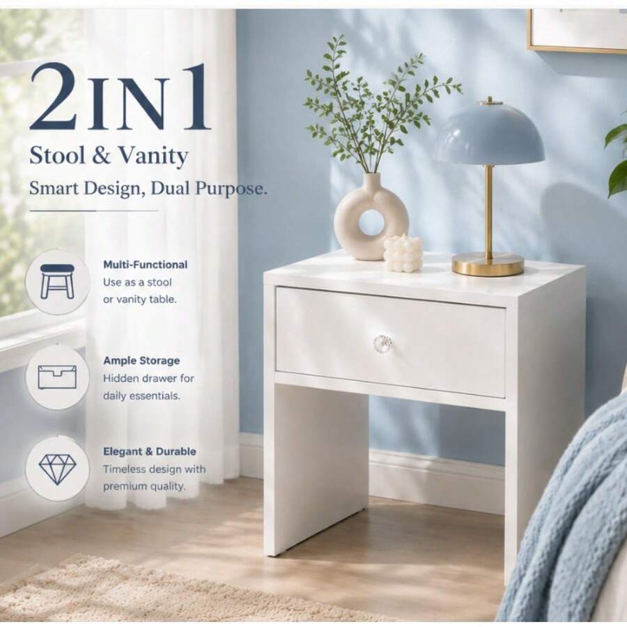 2-In-1 Storage Stool & Nightst - đánh giá và giá Furniture Hardware Manufacturers