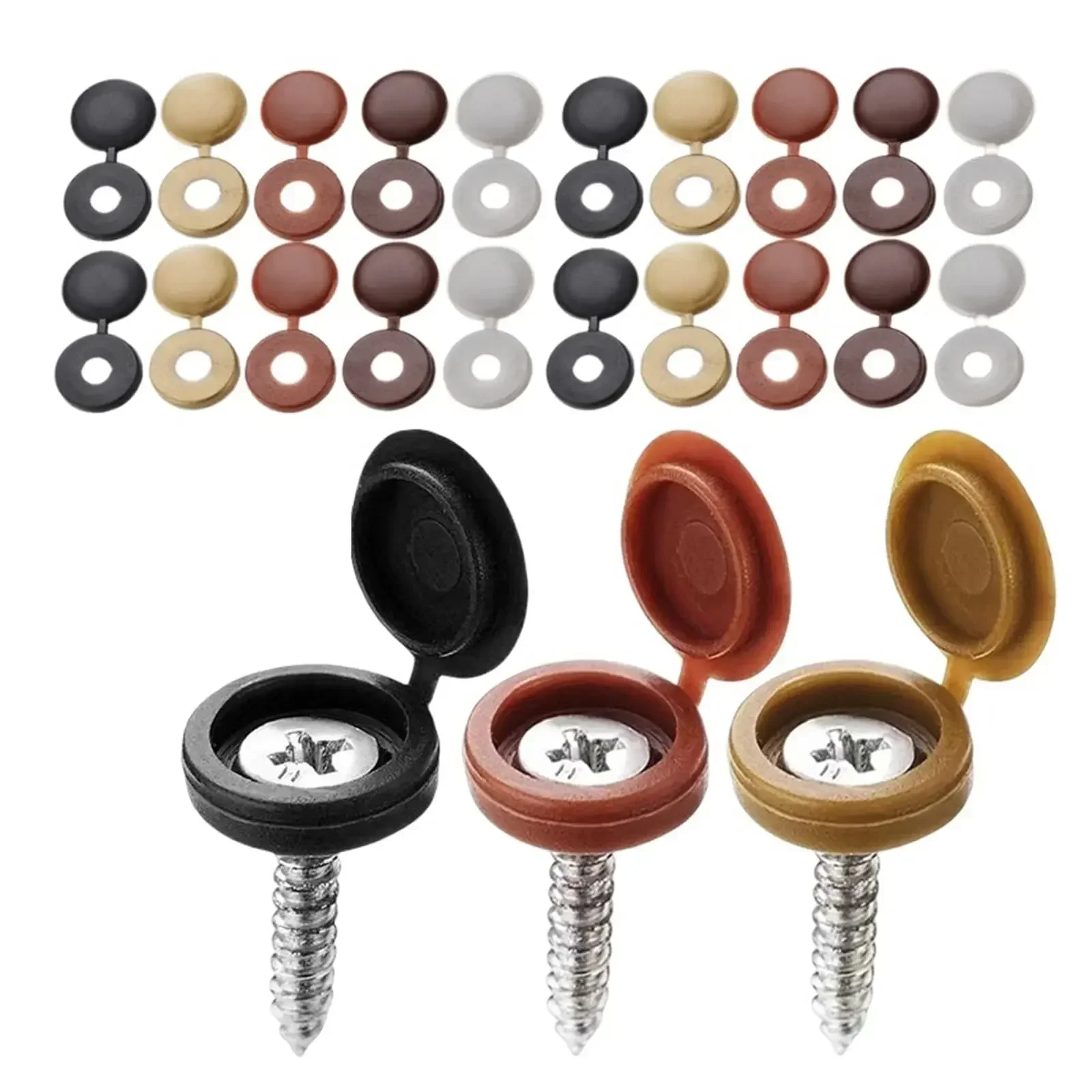 Hinged Plastic Screw Cap Cover - đánh giá và giá Furniture Hardware Fixing Screws