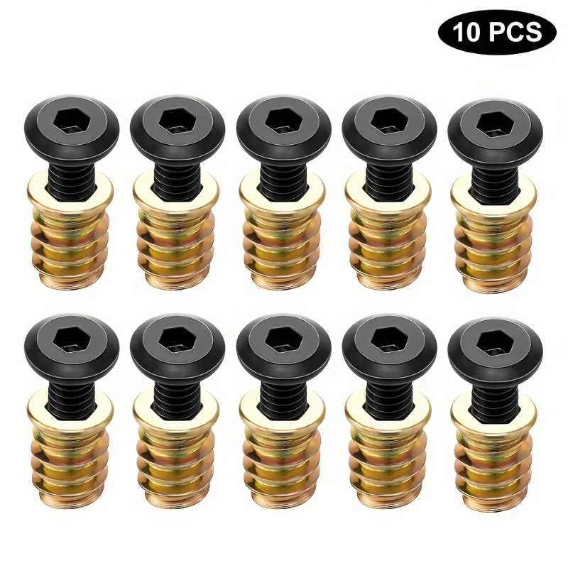 10PCS Threaded Inserts Nut Com - đánh giá và giá Furniture Hardware Tools