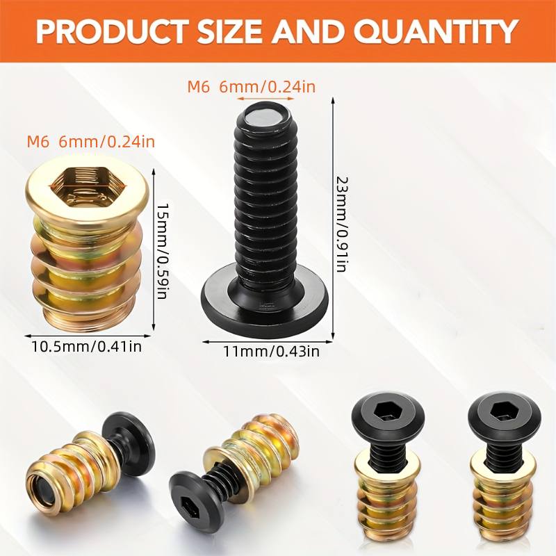 10PCS Threaded Inserts Nut Com - đánh giá và giá Furniture Hardware Tools