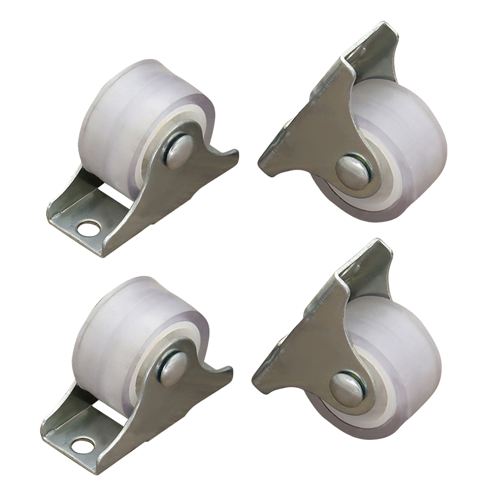4Pcs White Rail Fixed Casters  - đánh giá và giá Furniture Rails Hardware