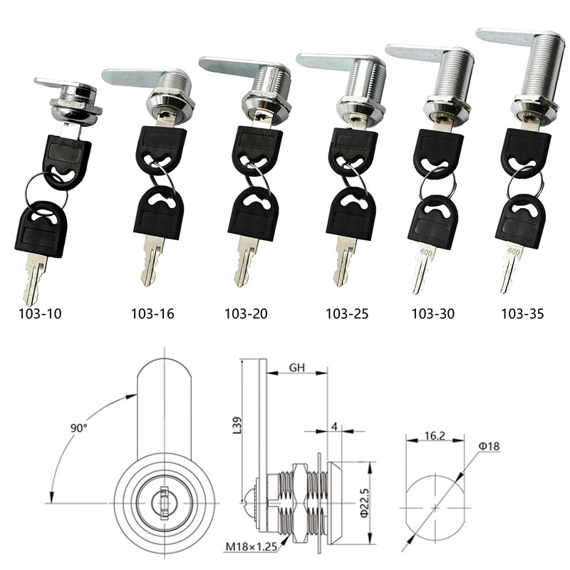 Cam Lock Security Lock 16-40mm - đánh giá và giá Office Furniture Hardware