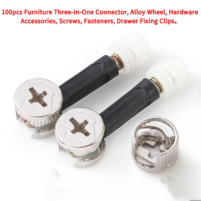 100pcs Furniture Three-In-One  - đánh giá và giá Furniture Hardware Fixing Screws