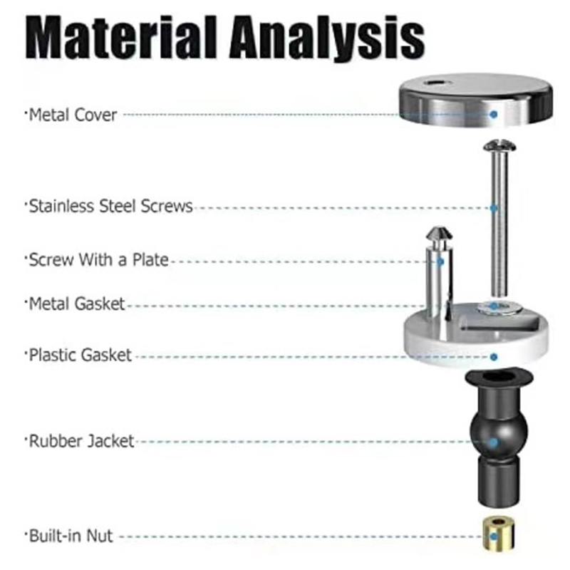 2Pcs Toilet Seat Hinges Top Fi - đánh giá và giá Furniture Hardware Fixing Screws