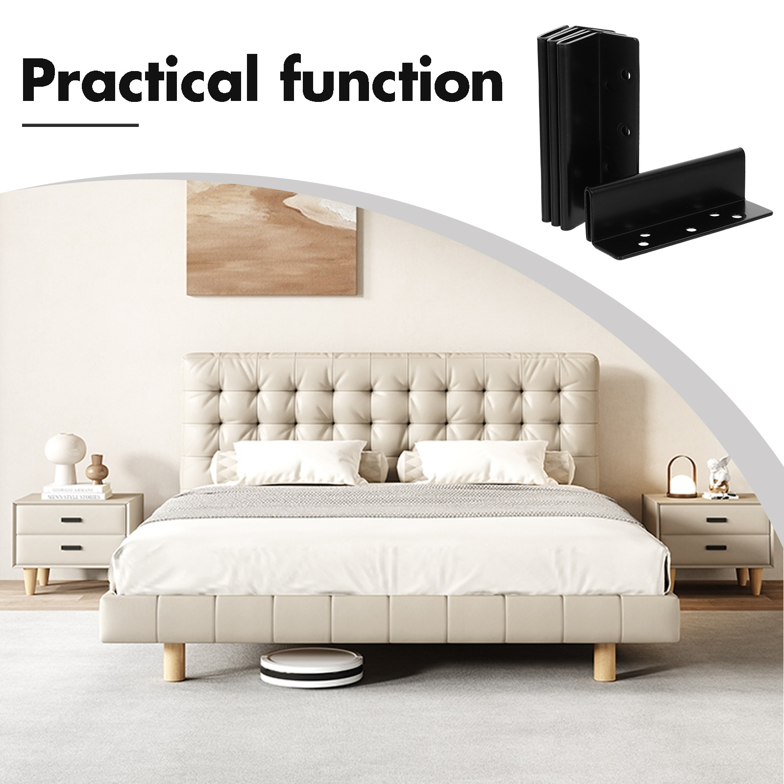 4Pcs Bed Rail Support Brackets - đánh giá và giá Furniture Rails Hardware
